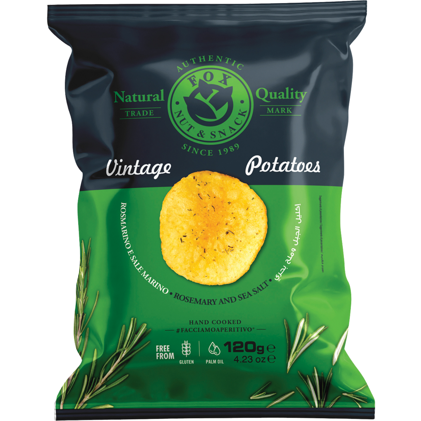 Vintage Kartoffelchips Rosmarin