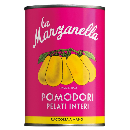 Gelbe Pomodori aus Süditalien im eigenen Saft bereichern leichte Pastasaucen, Fisch- und Fleischgerichte sowie feine Gemüsespeisen.
