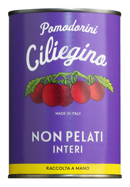 Kirschtomaten aus Kampanien in Italien im eigenen Saft. Basis für köstliche Sughi, für Pizza oder raffinierte Saucen.