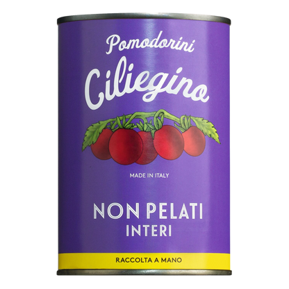 Kirschtomaten aus Kampanien in Italien im eigenen Saft. Basis für köstliche Sughi, für Pizza oder raffinierte Saucen.