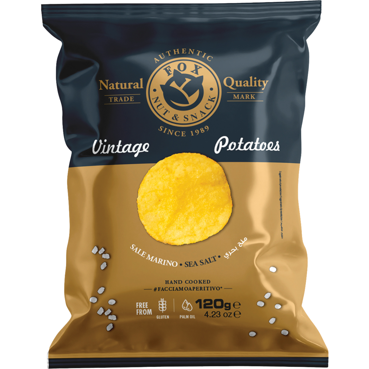 Vintage Kartoffelchips gesalzen