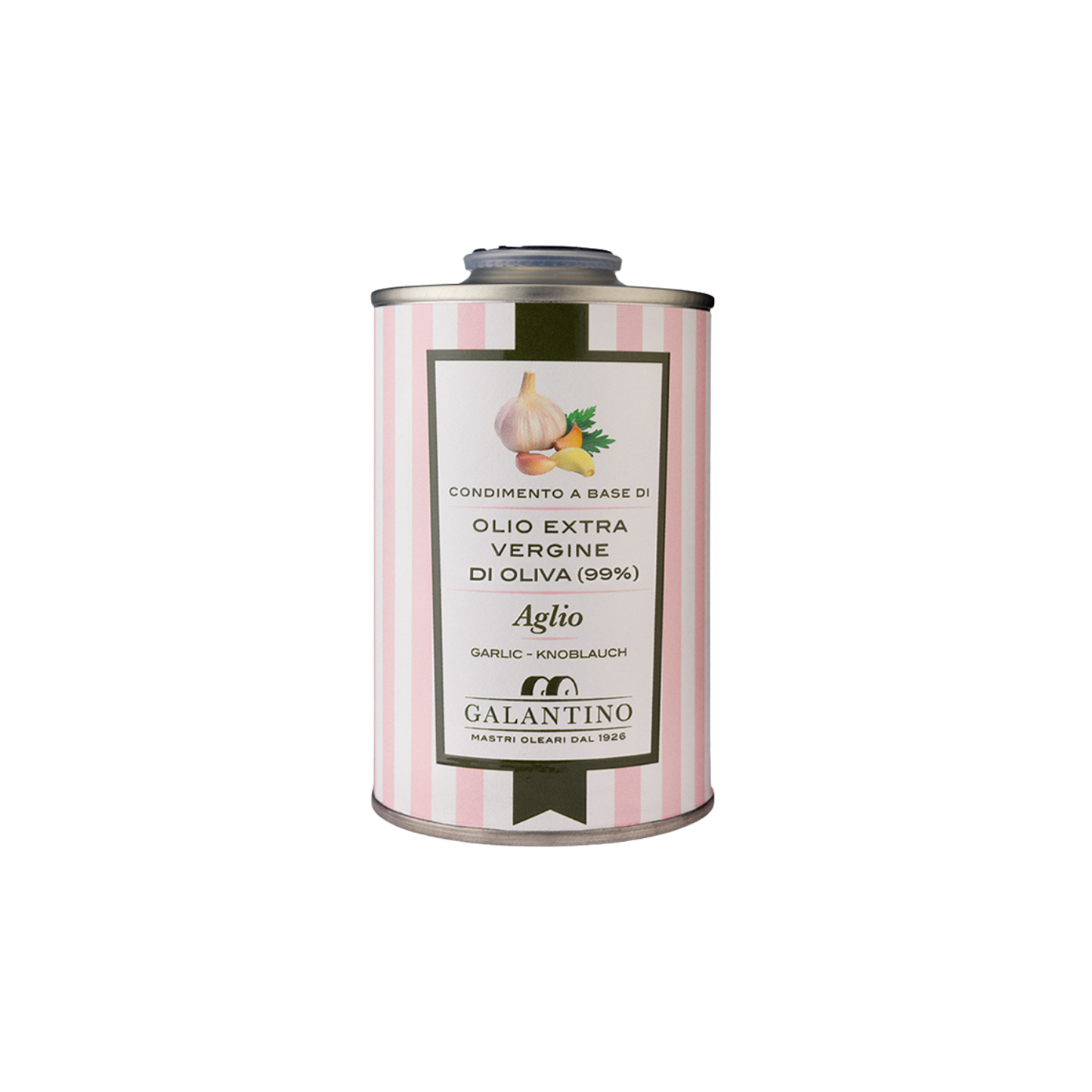 Würzöl Knoblauch mit nativem Olivenöl extra. Das italienische Würzöl verleiht Pasta, gegrilltem Gemüse, Fleisch oder Antipasti eine intensive, raffinierte Geschmacksnote.